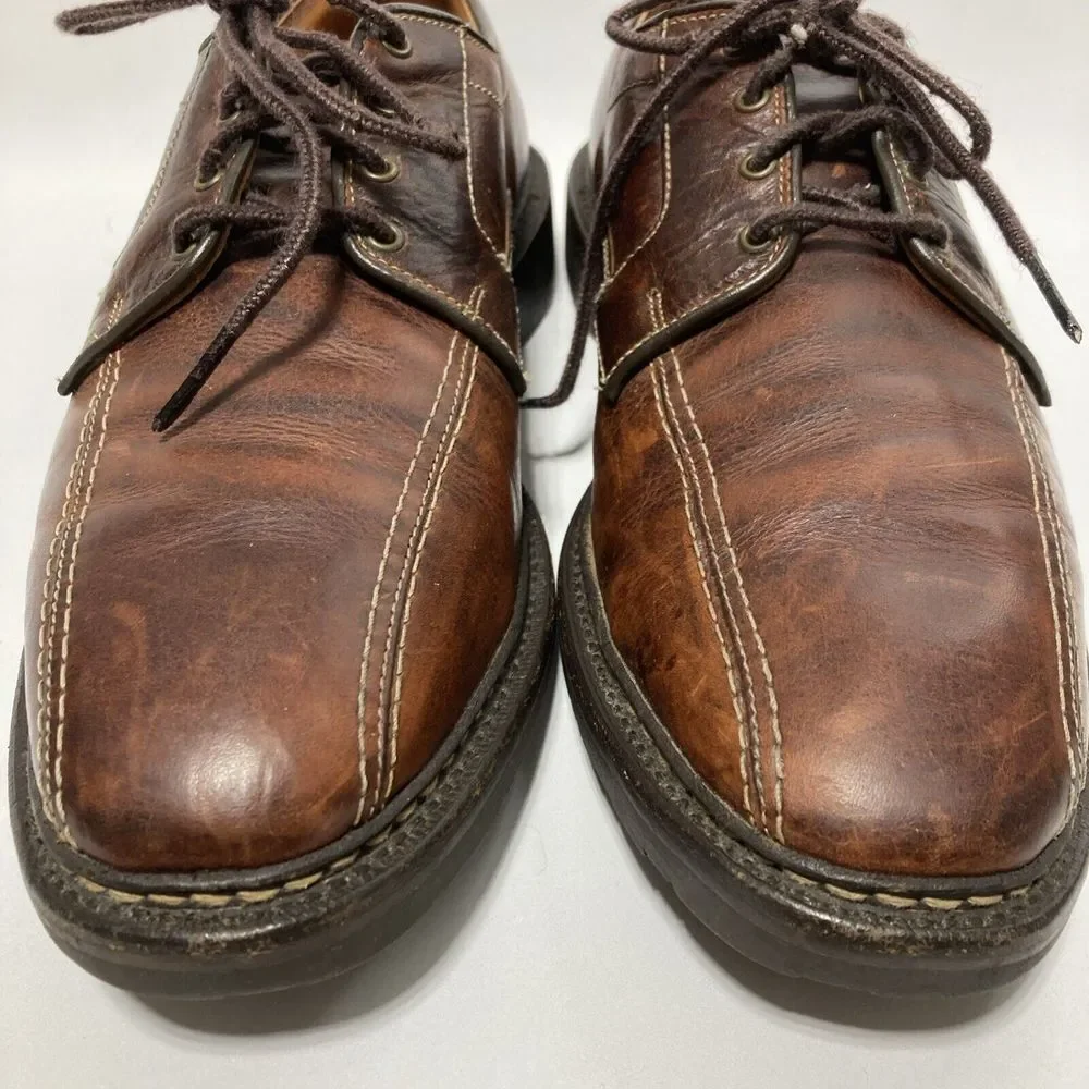 Allen Edmonds Mapleton Brown Leather Lace Up Derby Dress Shoes Men's Size 11.5 B